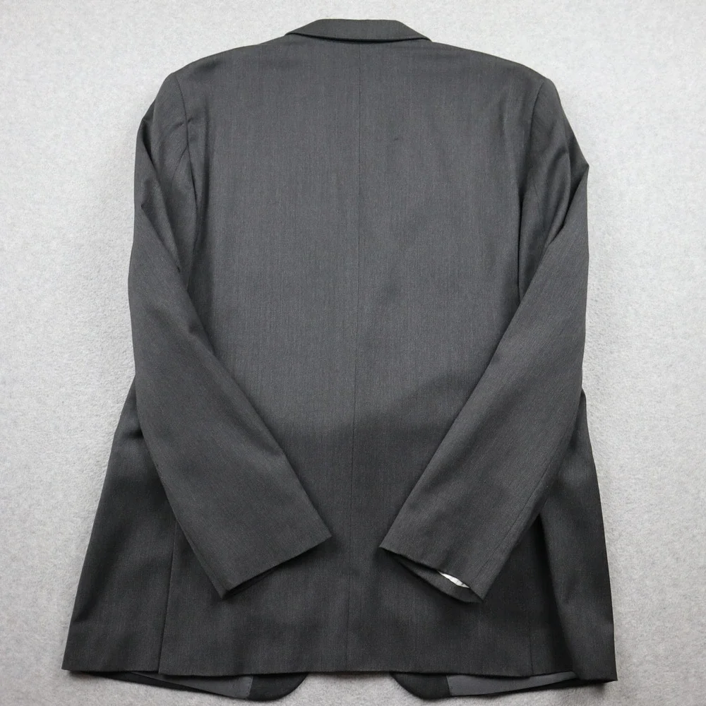 Banana Republic Blazer Mens 46R Tailored Fit Grey Wool Italian Fabric Jacket
